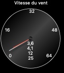 Wind speed gauge